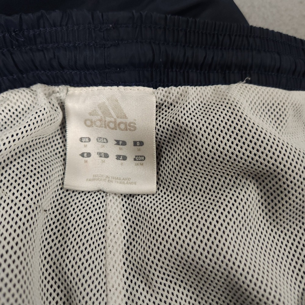 Vintage 2000's Adidas Windbreaker Nylon Blue Track Pants Ankle Zip Men's Size M - Picture 3 of 14